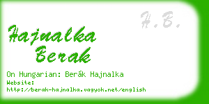 hajnalka berak business card